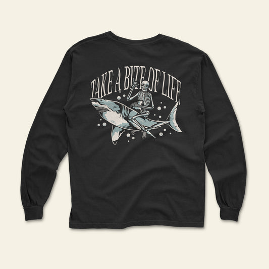 Take a Bite Of Life - Black Long Sleeve 🦈