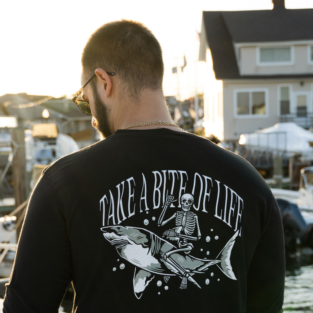 Take a Bite Of Life - Black Long Sleeve 🦈